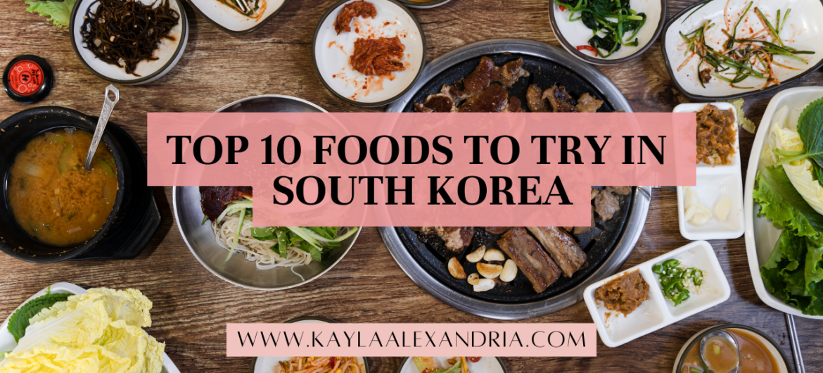 Table full of Korean foods